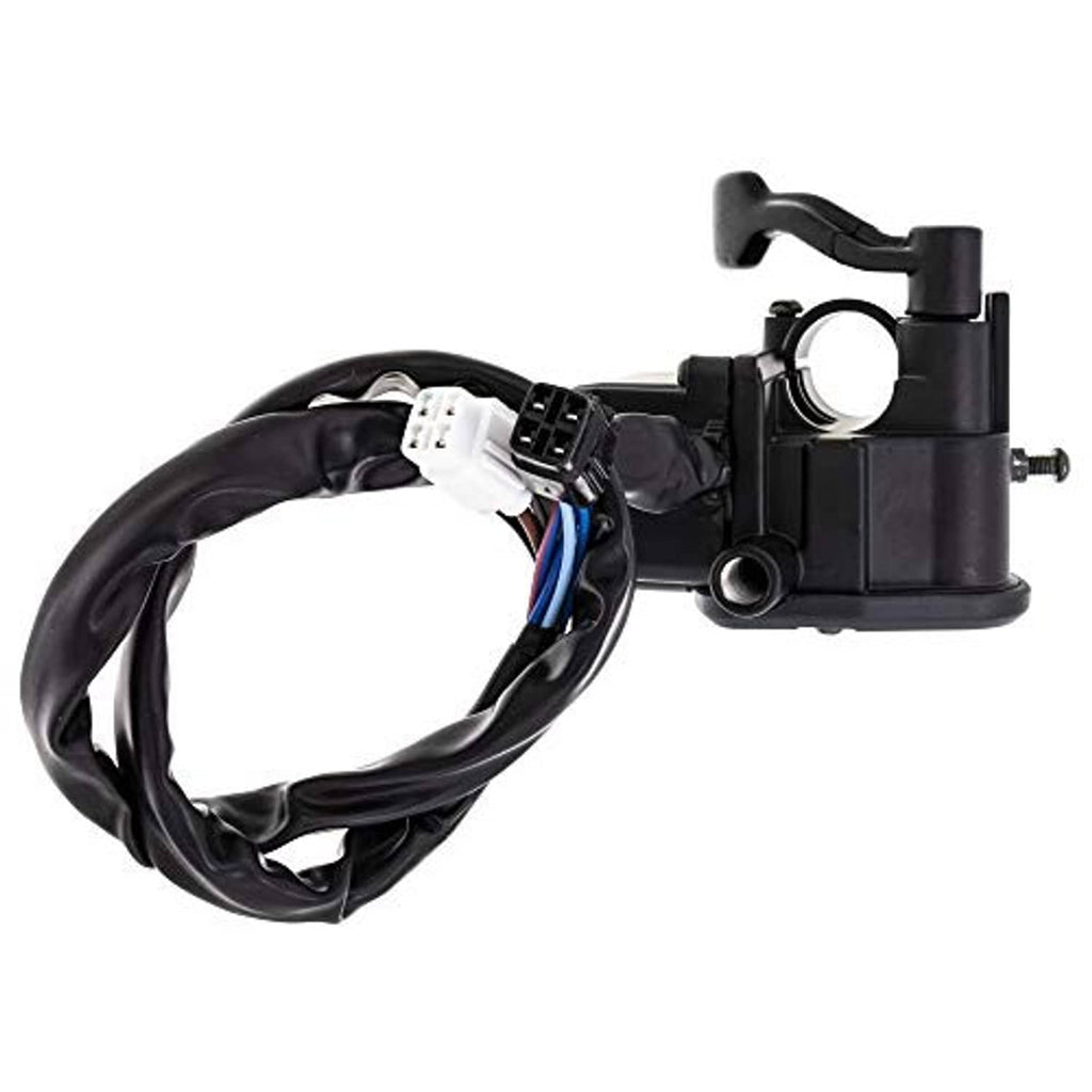 Black throttle lever control assembly with wiring harness and handle