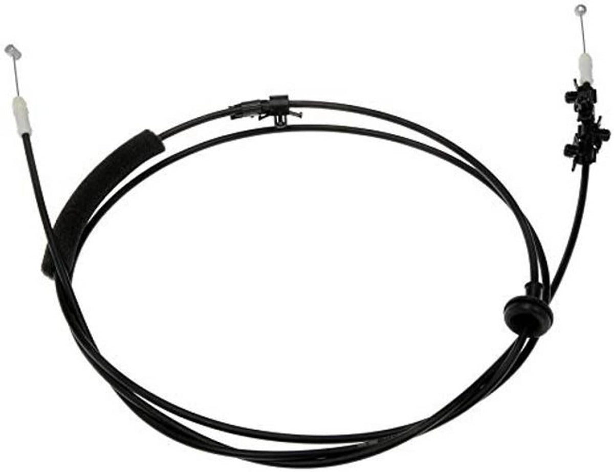 Hood release cable assembly with latch hardware and black wiring