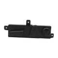Black left power seat switch with circular knob and mounting tabs.