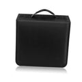 Black DVD/CD storage case binder with top handle and square cover