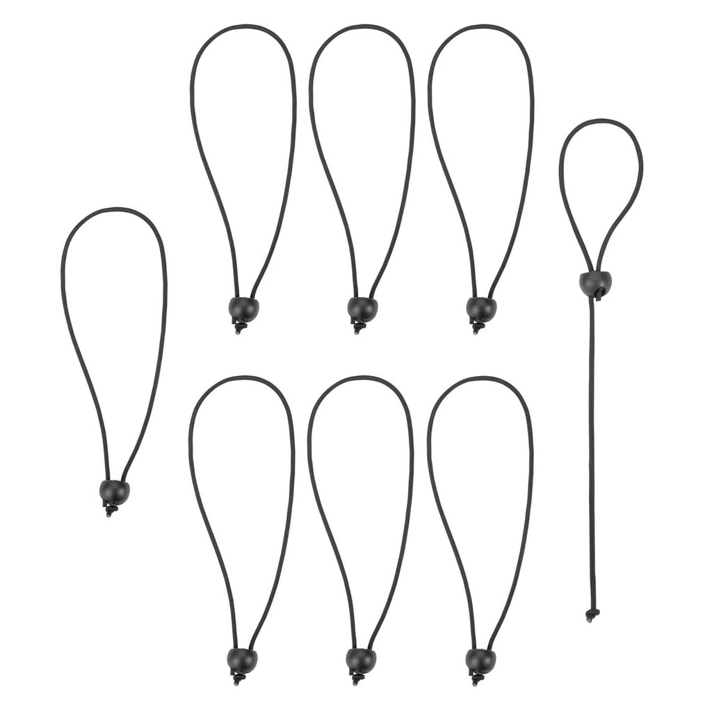Adjustable toggle ball bungee cord set with black braided cord and end ball toggles