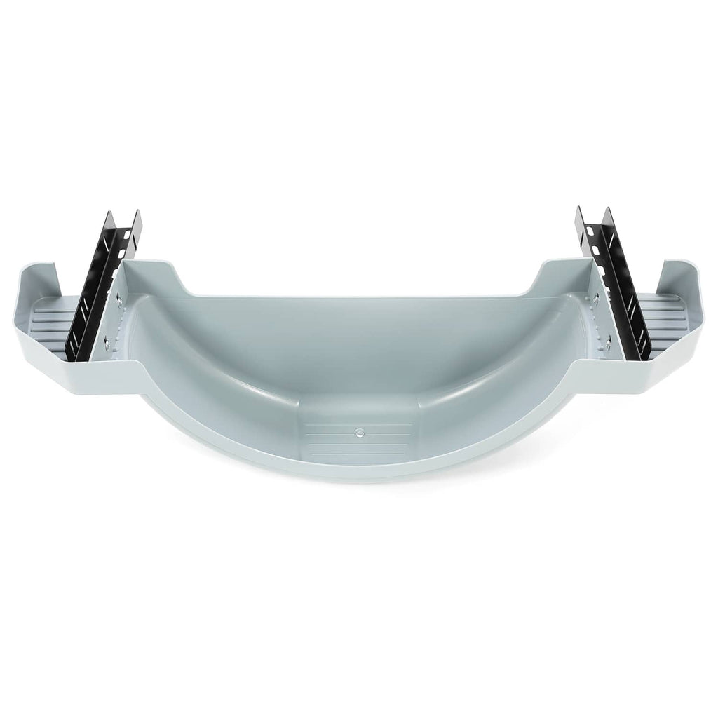 Gray fender skirt underside with black U-mount brackets