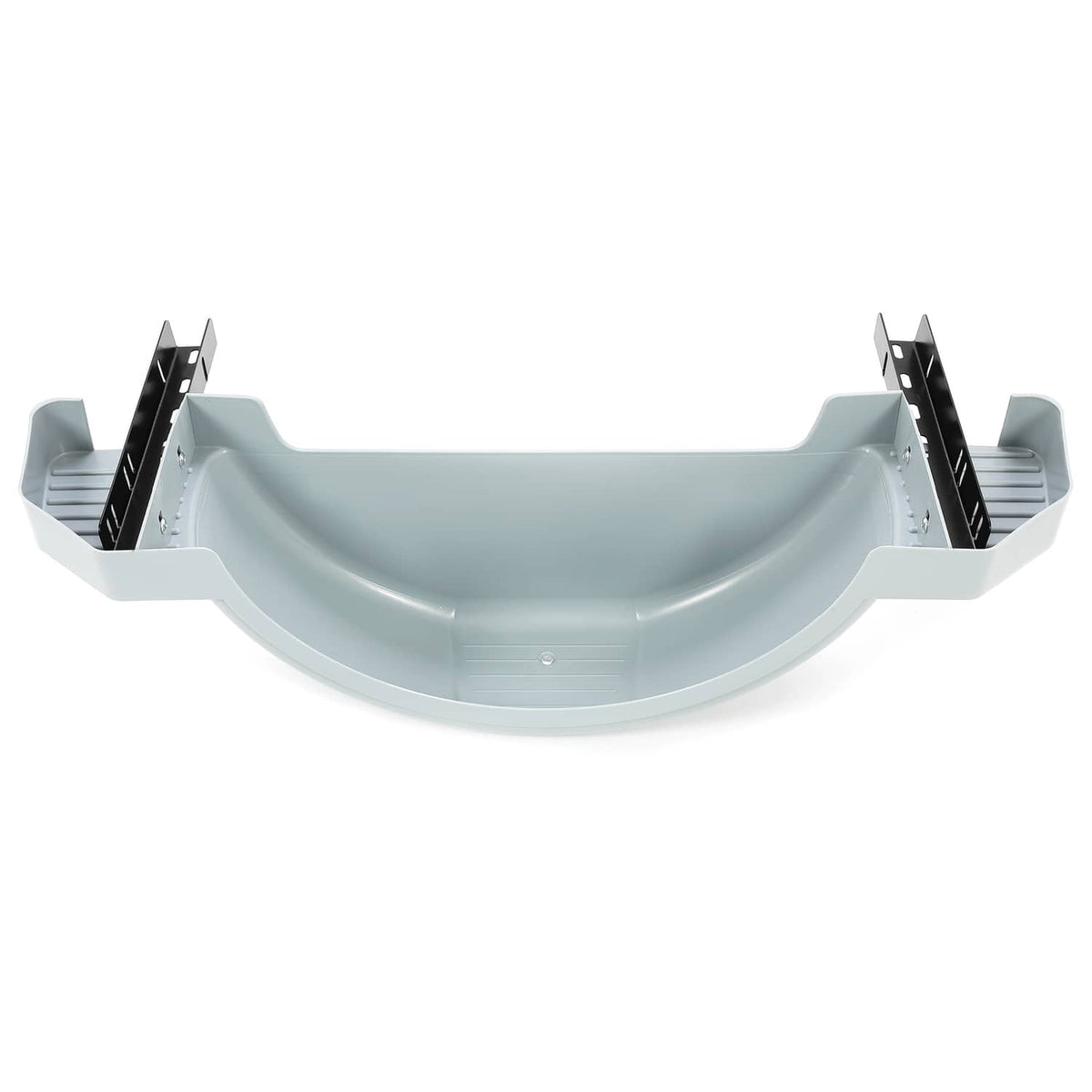 Gray fender skirt underside with black U-mount brackets