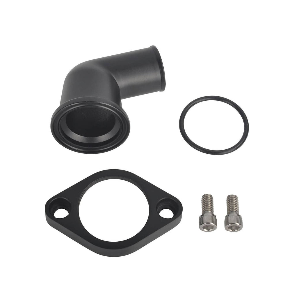 Black 15-degree swivel water neck housing kit with gasket, cover plate, and bolts