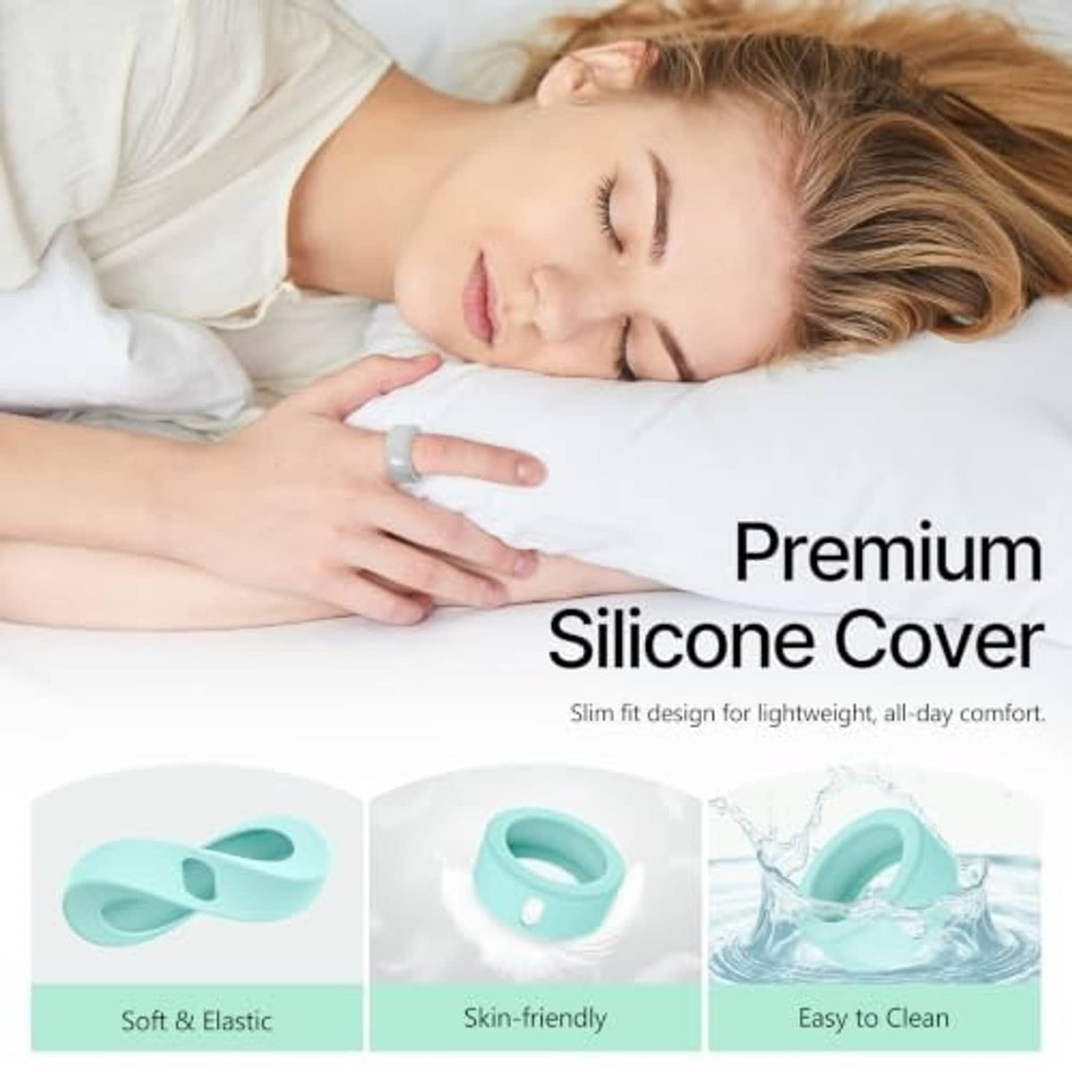 Lightweight pink silicone cover for a ring device, styled with a soft, snug fit