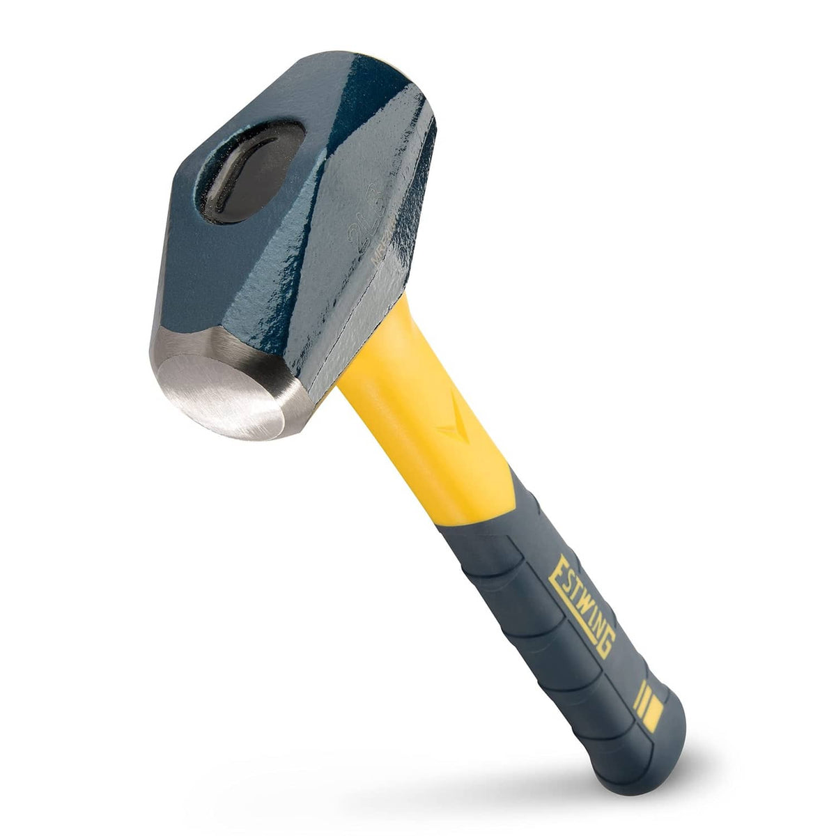 Estwing 2-lb sledge hammer with blue steel head and yellow fiberglass handle