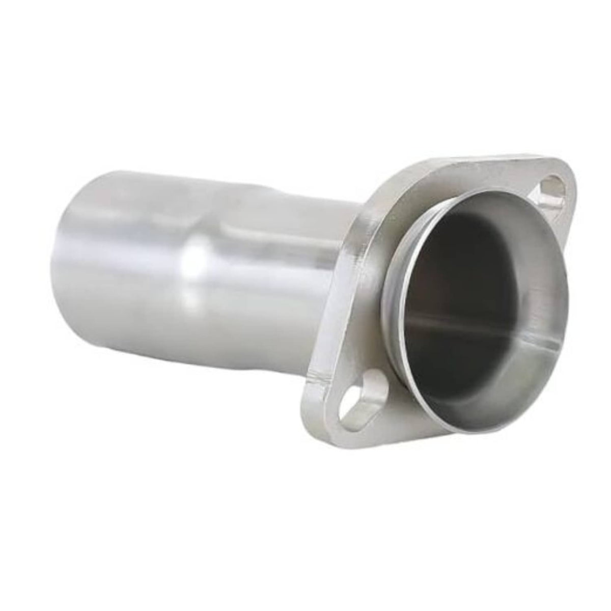 Stainless steel exhaust adapter reducer with flange ring and straight outlet tube