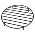 onlyfire 19-inch black round fire pit grate with parallel bars and four legs