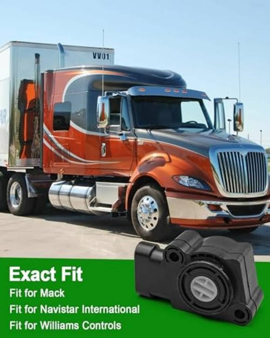 Black throttle position sensor with round actuator and wiring plug