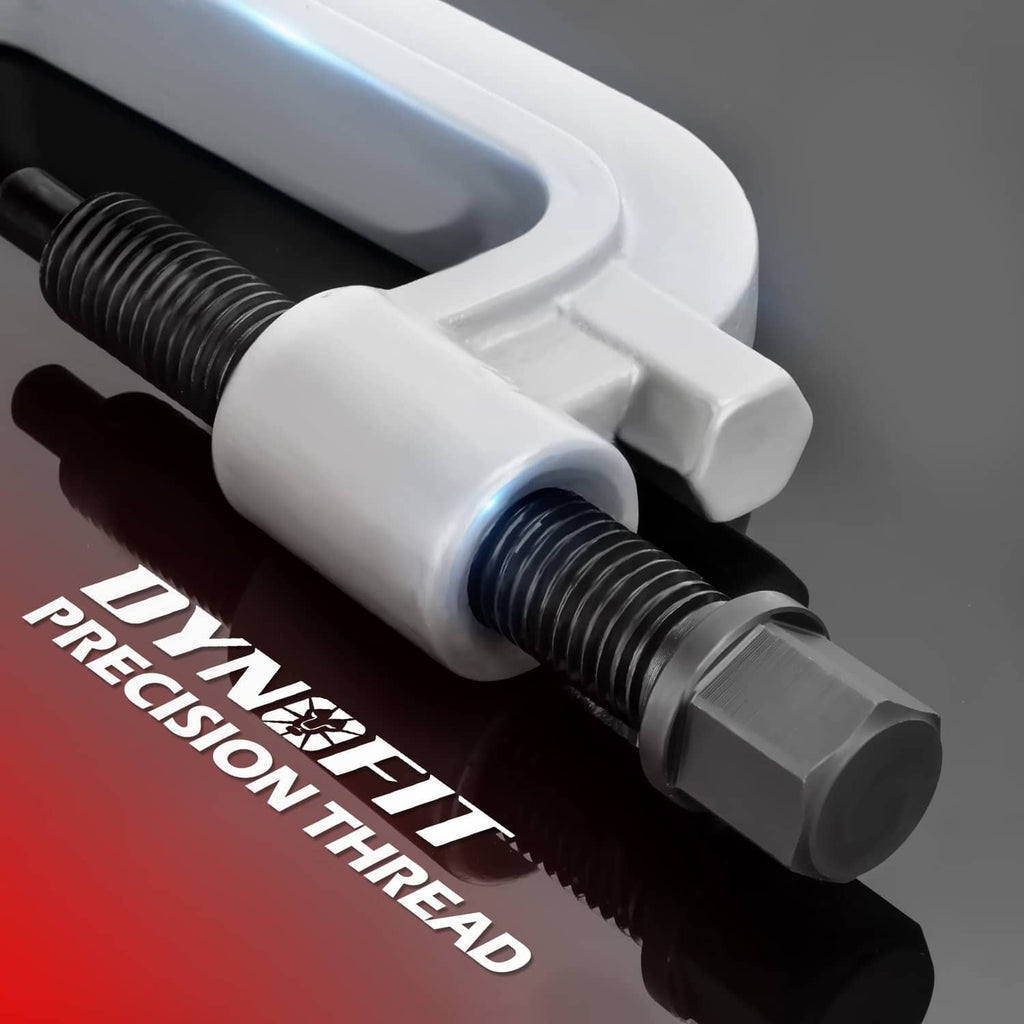 White torsion bar tool head with black threaded rod and blue guide sleeve