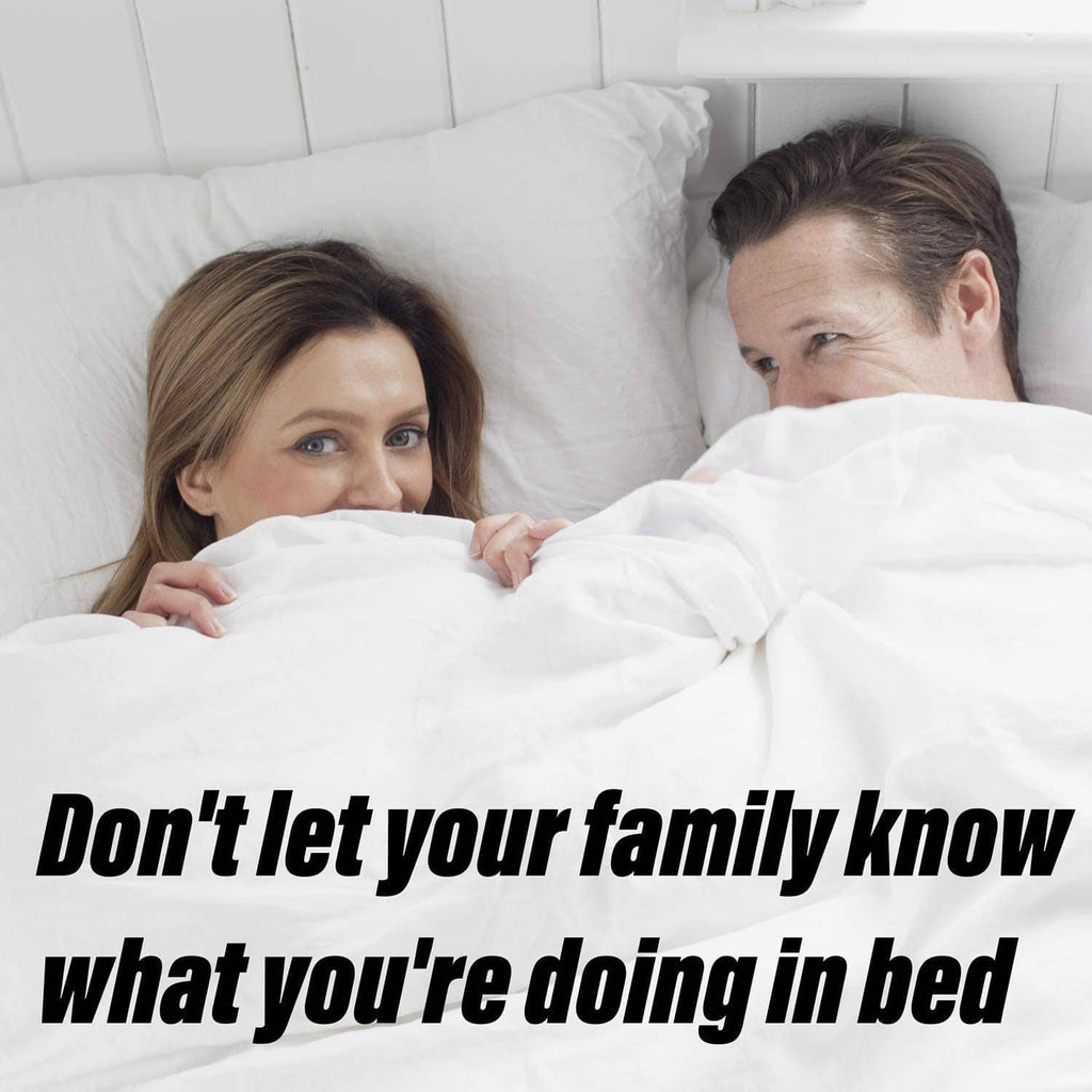 Black threaded headboard bumper under bed frame to reduce movement and noise