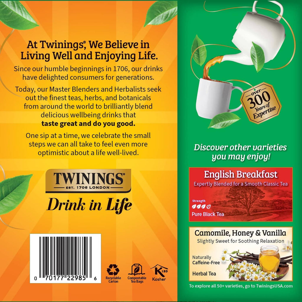 Twinings drink in Life tea assortment with Irish Breakfast and other variety boxes