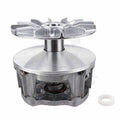 Primary drive clutch assembly with metal housing and central shaft for UTVs