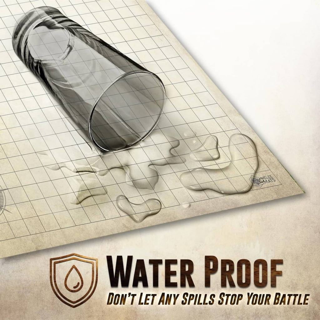 Rolled dark grid PVC mat with dry-erase marker lines and puzzle-piece cut design