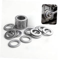 M14 aluminum drain plug crush washer set of 20, flat metallic silver rings