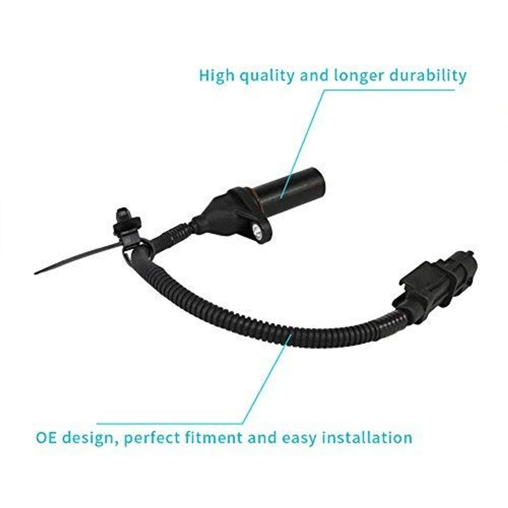 Crankshaft position sensor with wiring harness and mounting bracket