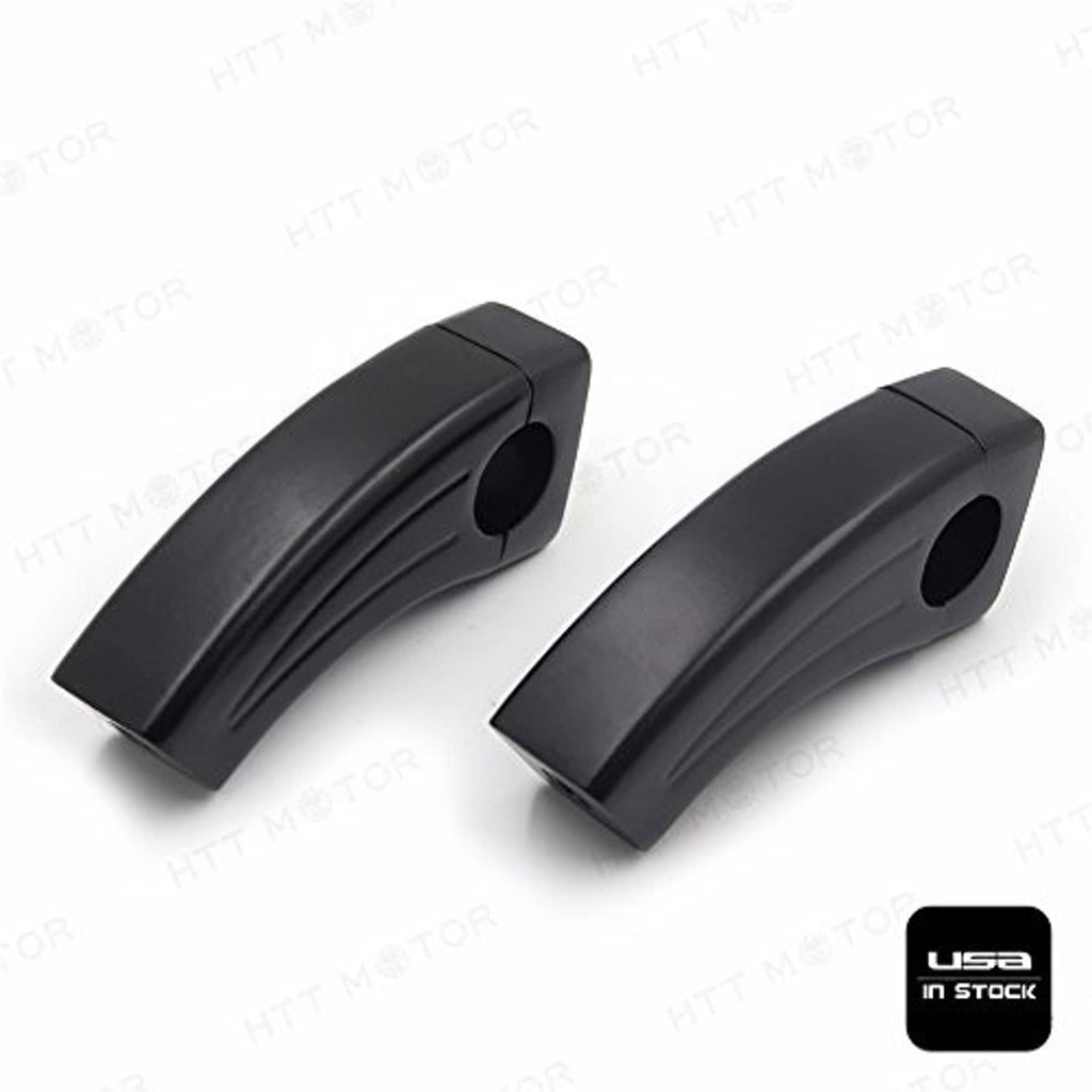 Black handlebar riser riser blocks, two-piece set with circular clamp opening