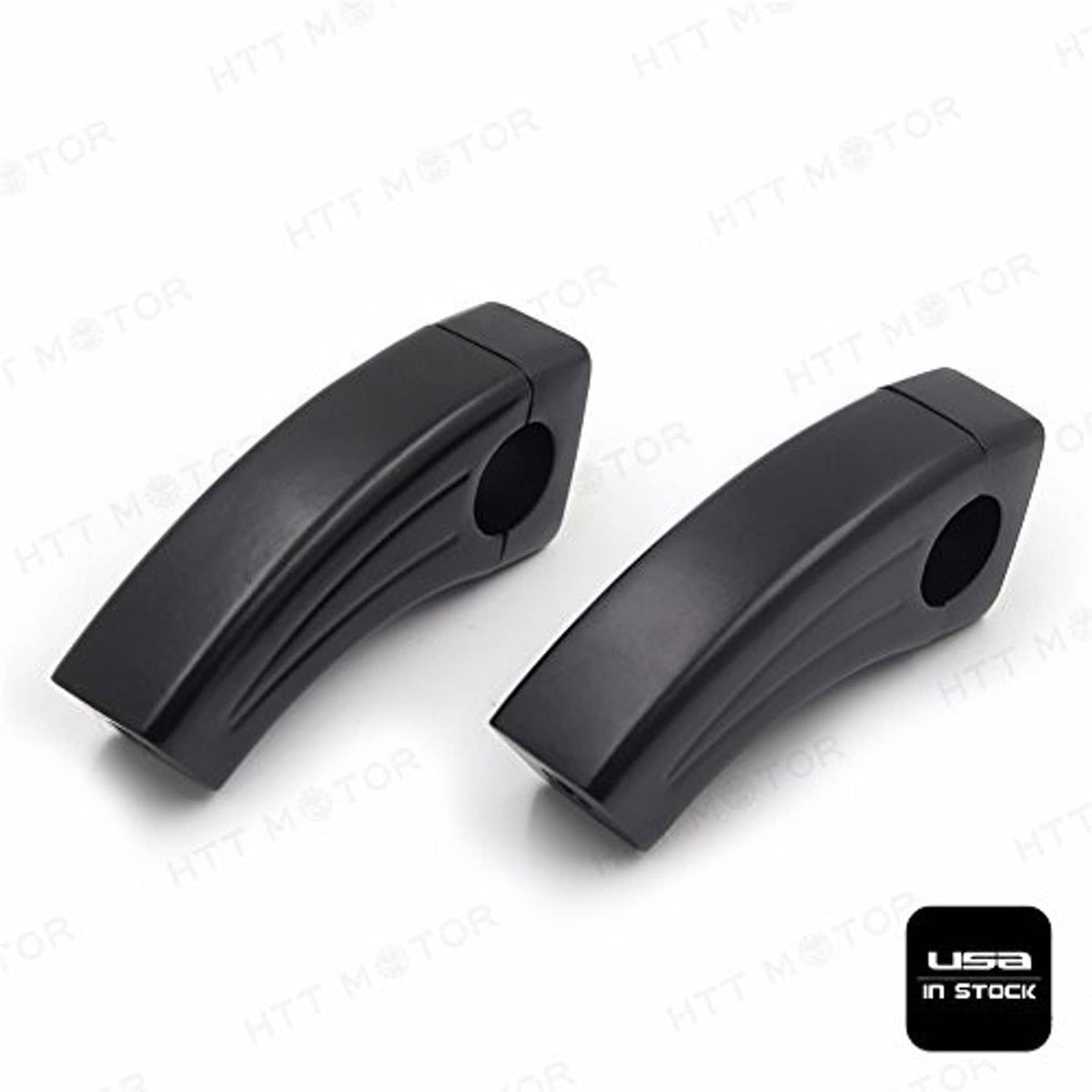 Black handlebar riser riser blocks, two-piece set with circular clamp opening