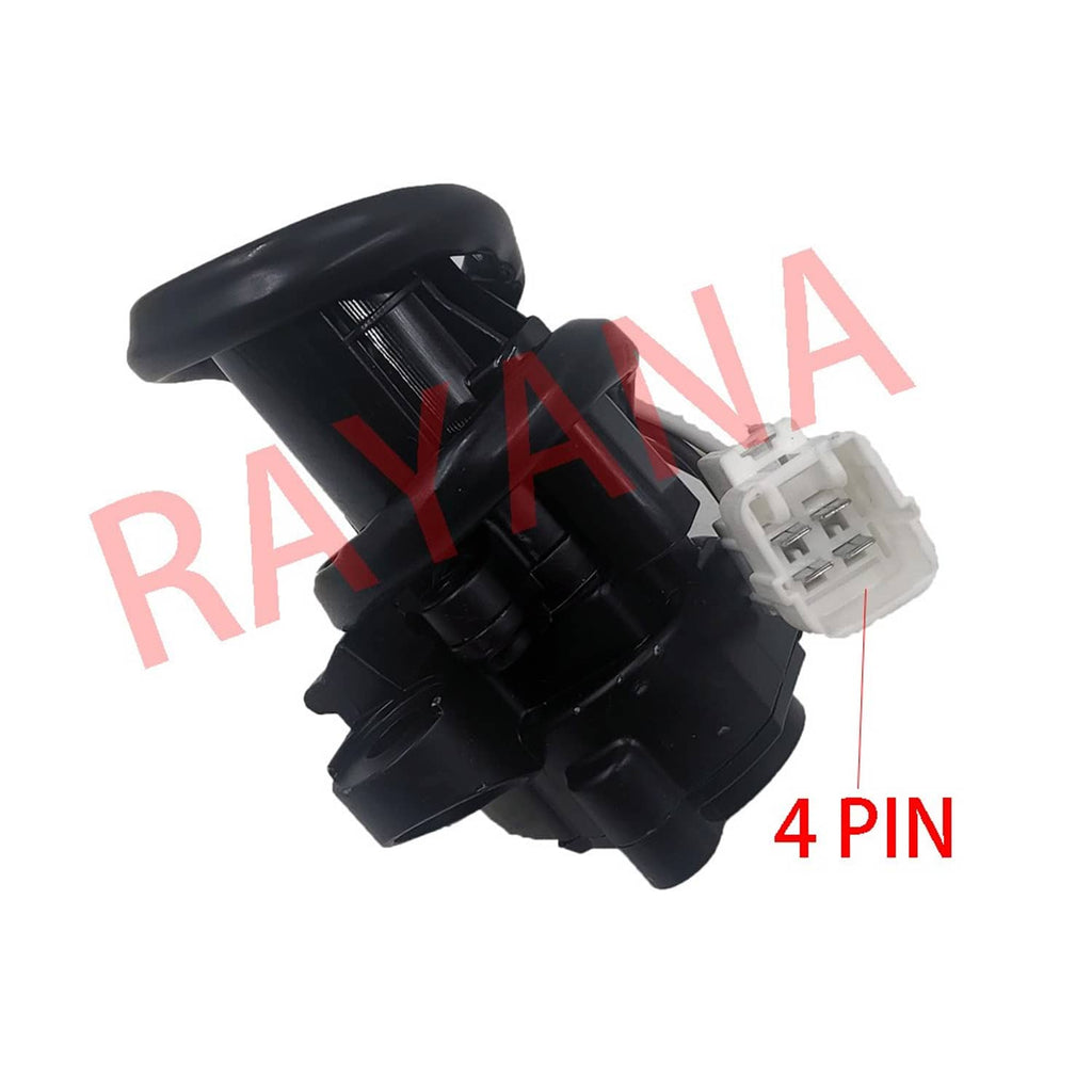 Black ignition switch cylinder with 4-pin connector and key slot