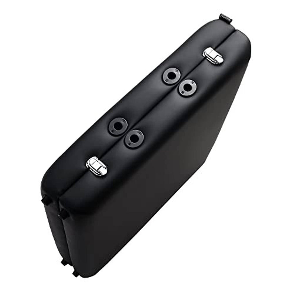 Black portable massage table case with valve ports on the side