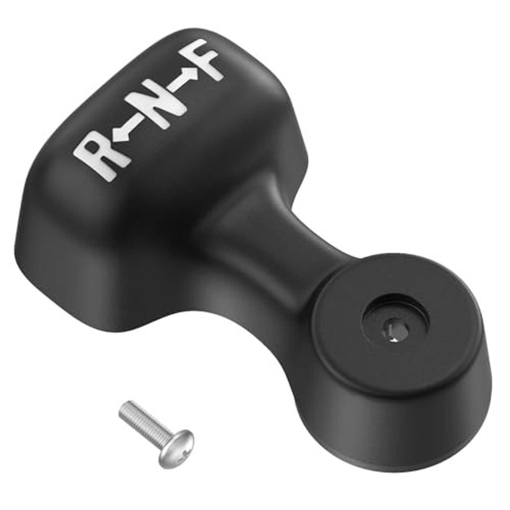 Black R-N-F forward/reverse shifter handle with screw and circular mounting base