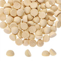 Unfinished light wood half-round balls, smooth split segments in mixed sizes