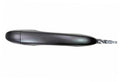 Front right exterior door handle, primed black, horizontal lever style