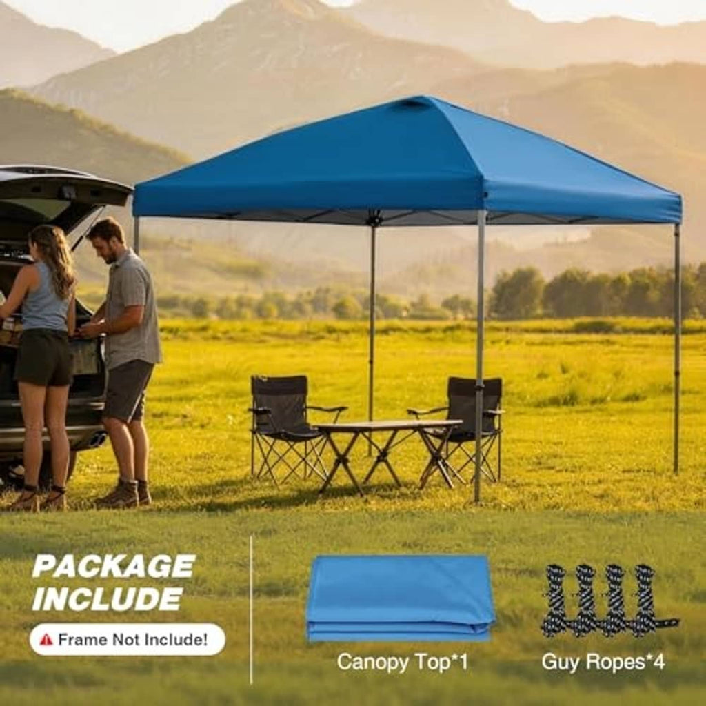 Blue 10x10ft vented canopy top with guy ropes included