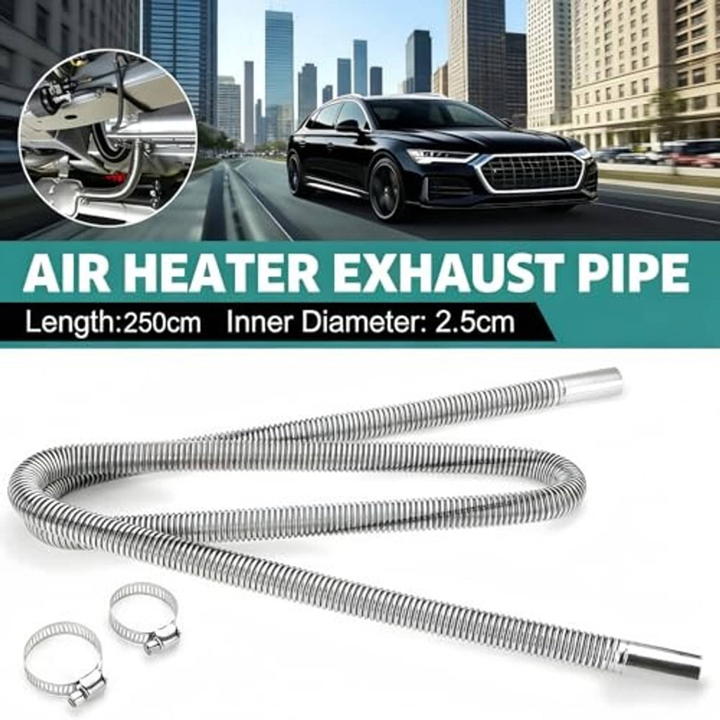 Flexible air heater exhaust pipe made of corrugated stainless steel tubing