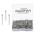 DADIFEN head pins box with 304 stainless-steel straight pins, silver