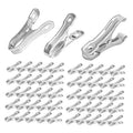 Stainless steel greenhouse clips with spring latch, set of multiple clamps