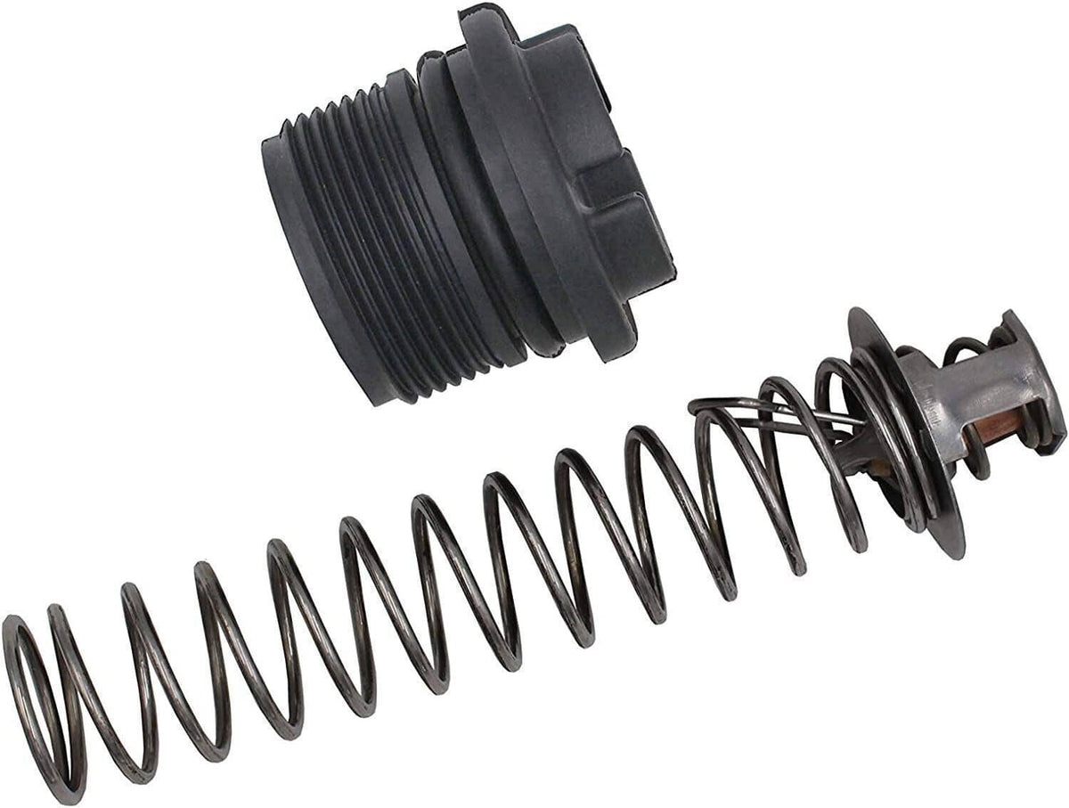 Thermal regulator kit: black threaded insert with long coiled spring and metal clip