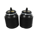 Air suspension spring bag set, black rubber bellows with mounting valve caps (2-pack).