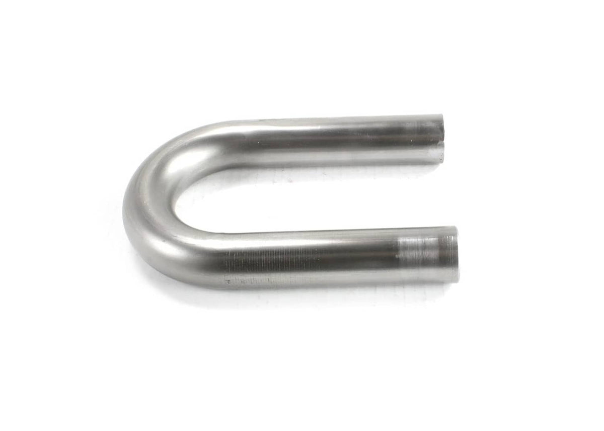Mild steel 1-1/4 in U-bend exhaust pipe, silver with two straight ends