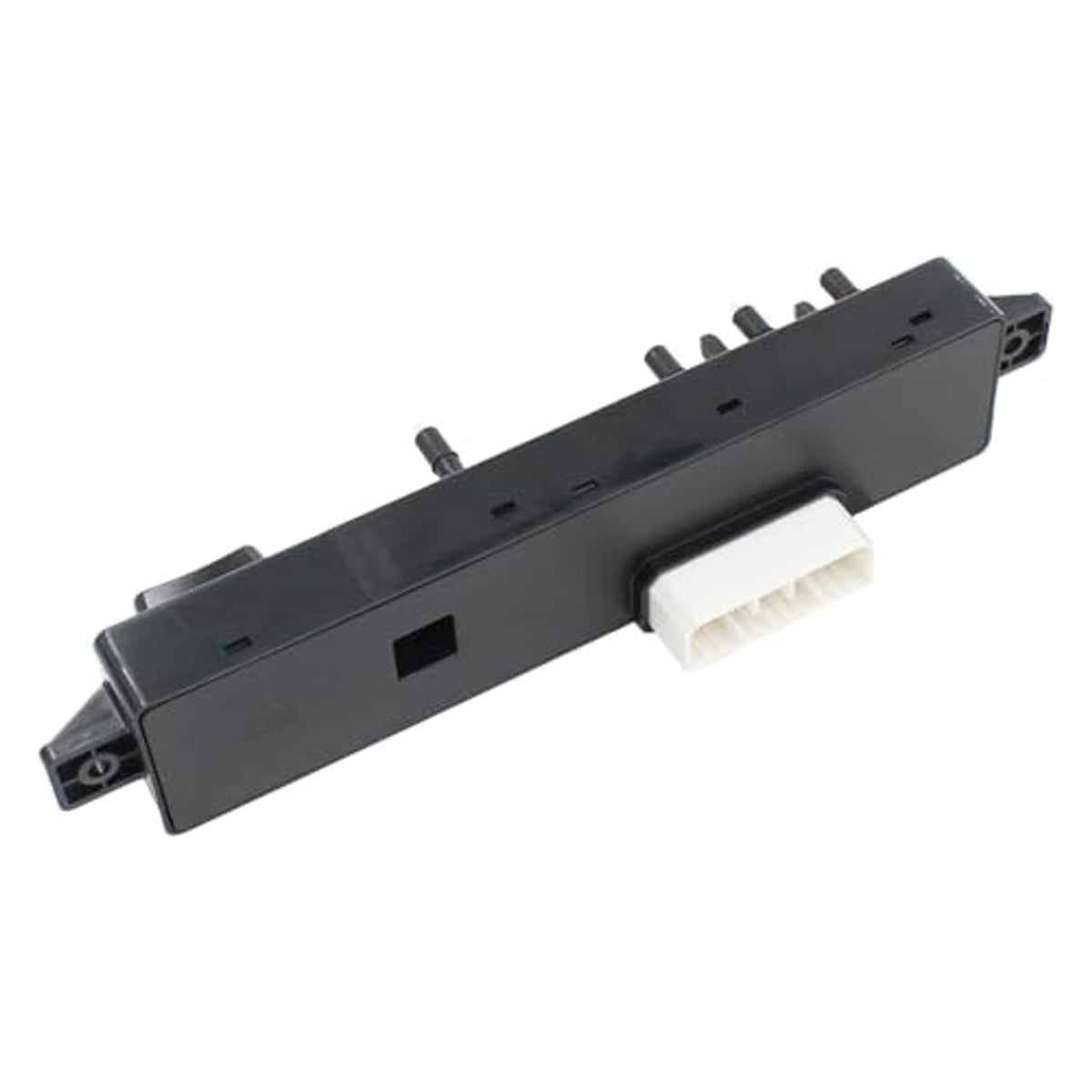Black power seat switch with visible wiring pins and white connector block