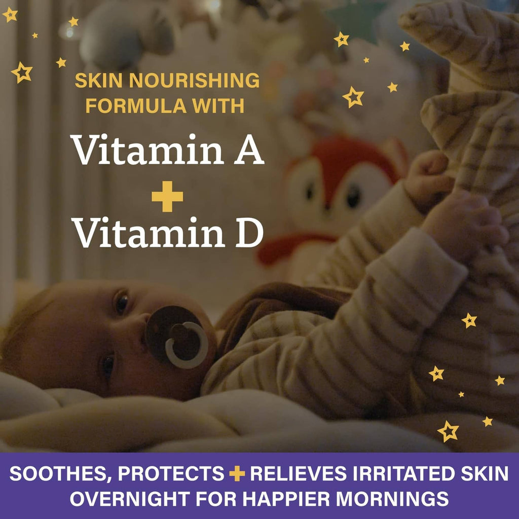 A+D Overnight Healing Rash Ointment promo with Vitamin A and Vitamin D over baby