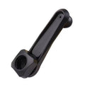 Black ball head phone holder extension bracket with round pivot base and cradle