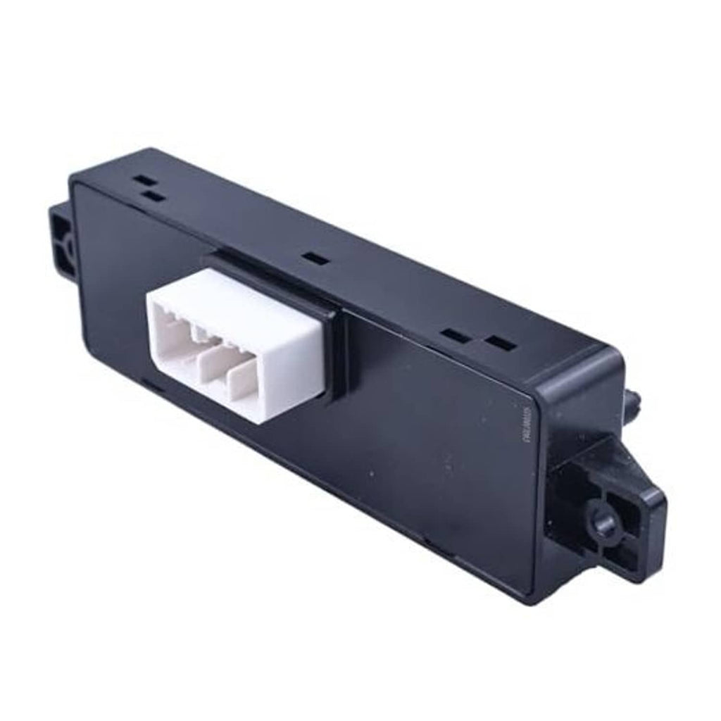 Front passenger seat switch control module with dark housing and white multi-pin connector