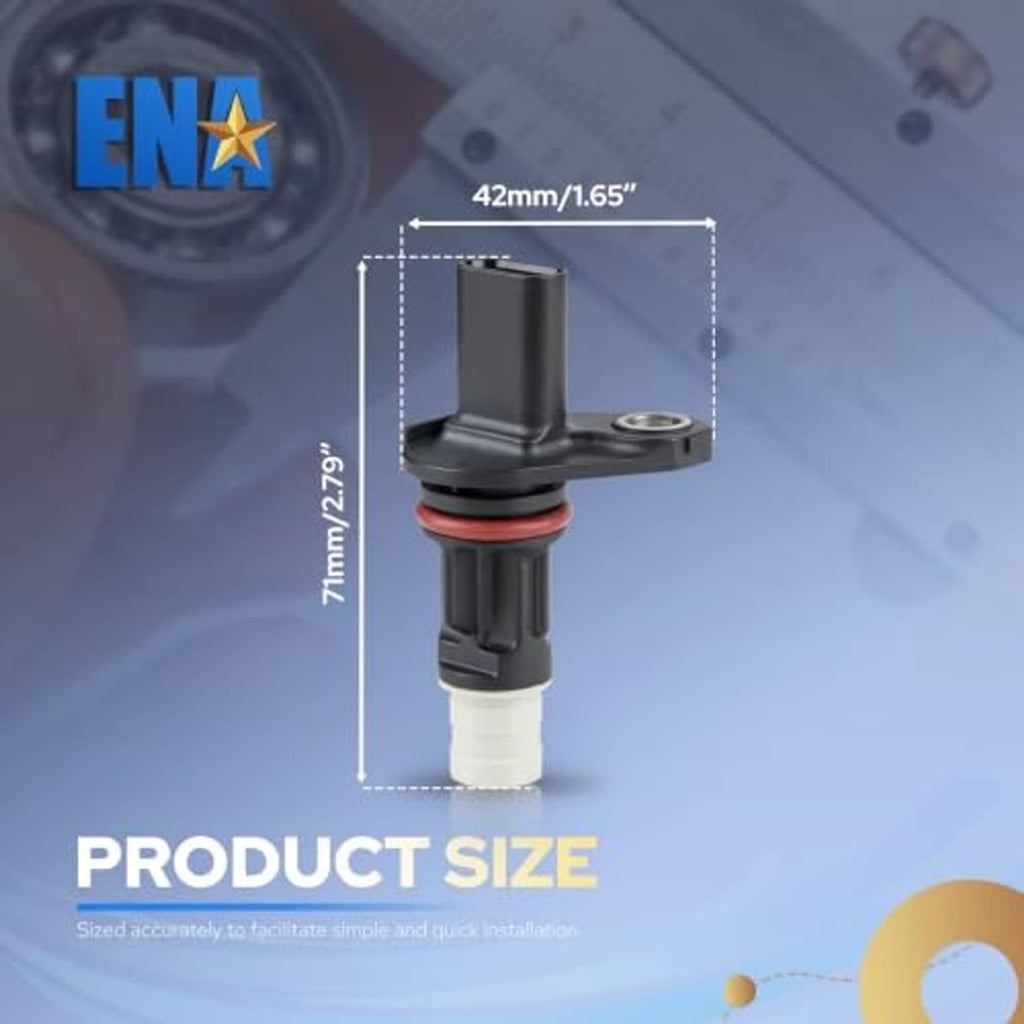 Crankshaft position sensor with red O-ring and black plastic housing, side profile