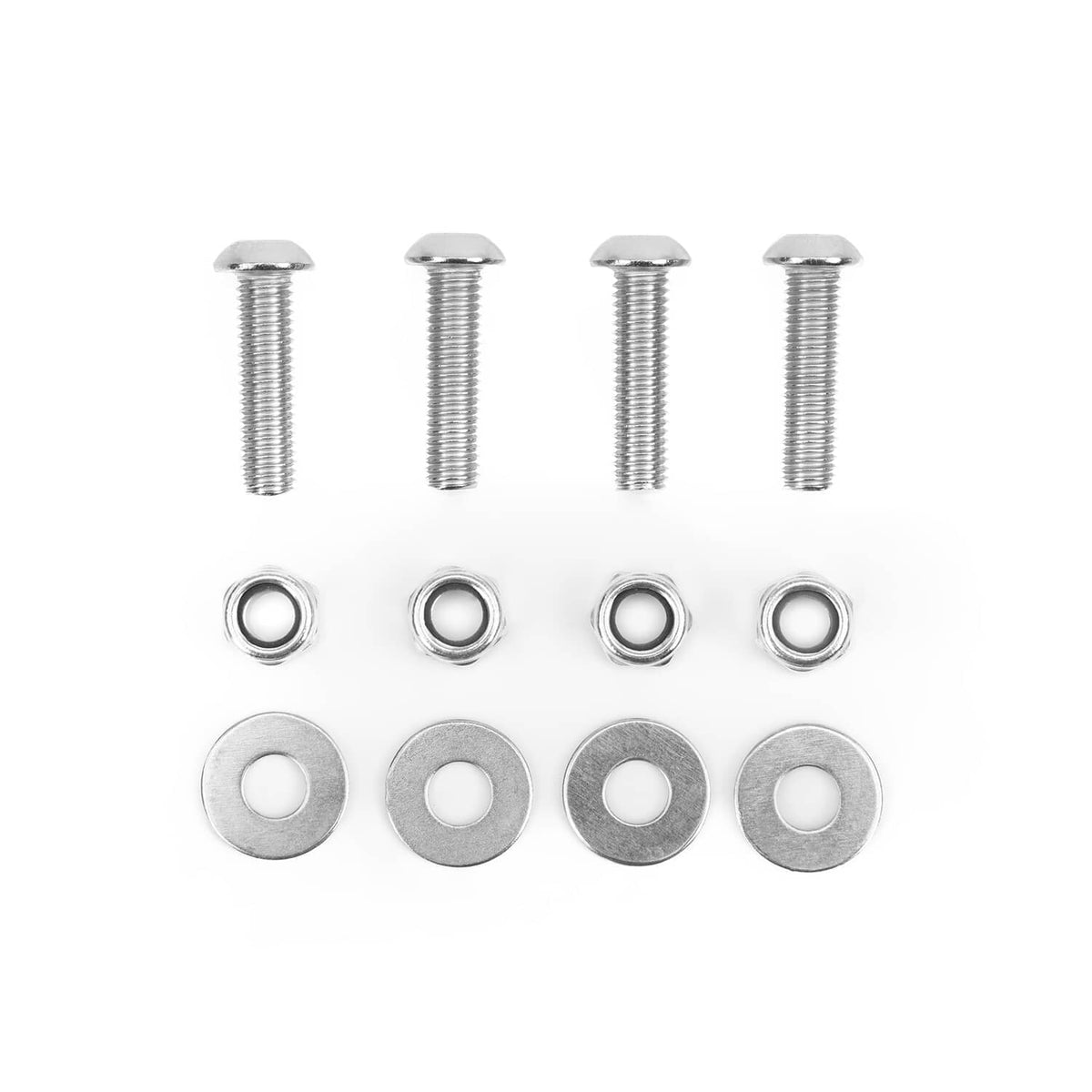 Mounting bolts, washers, and hardware set for rear bumper rack