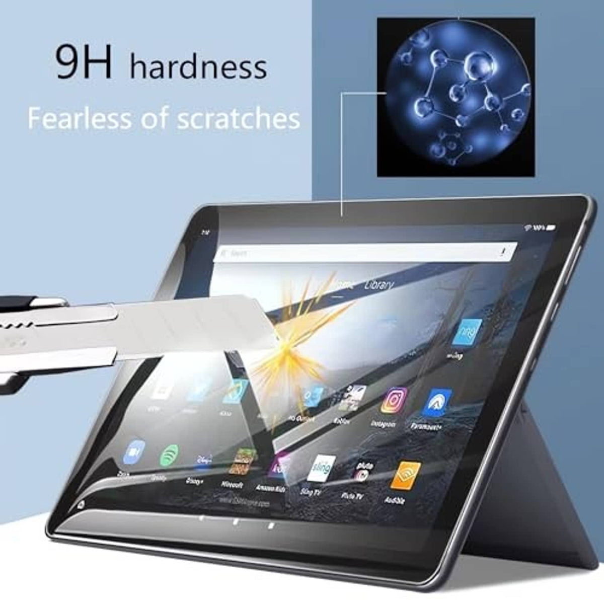 9H hardness tempered glass screen protector, scratch-resistant clear layer