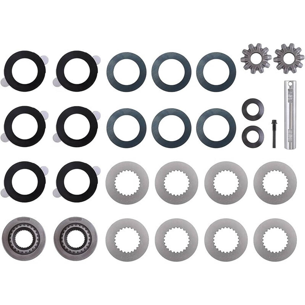 Clutch pack kit rings and friction discs for limited-slip differential with bolts