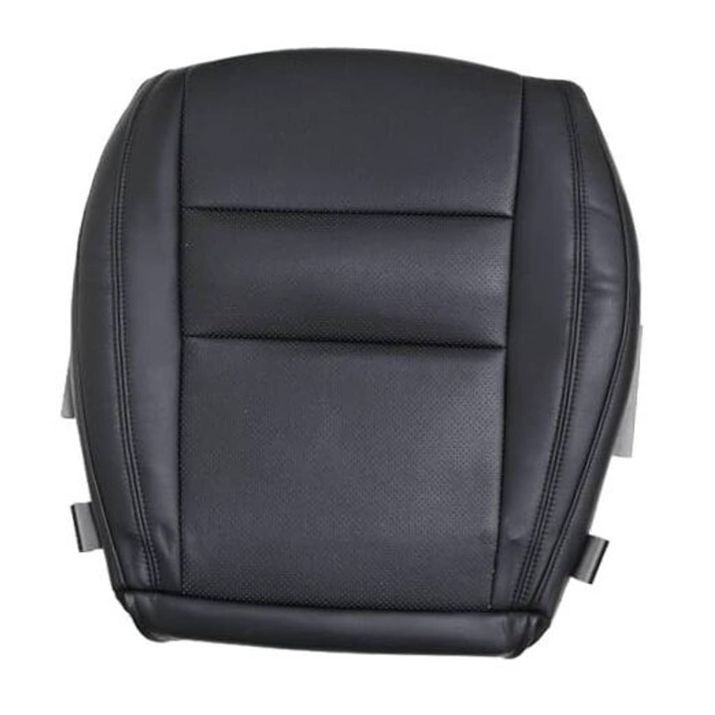 Black seat cover for front driver bottom with stitched horizontal panels
