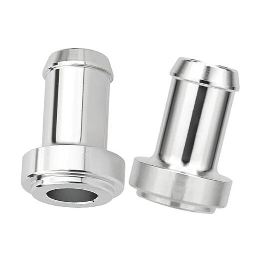 5/8 in weldable hose barb tail nipple fitting, silver aluminum alloy adapter