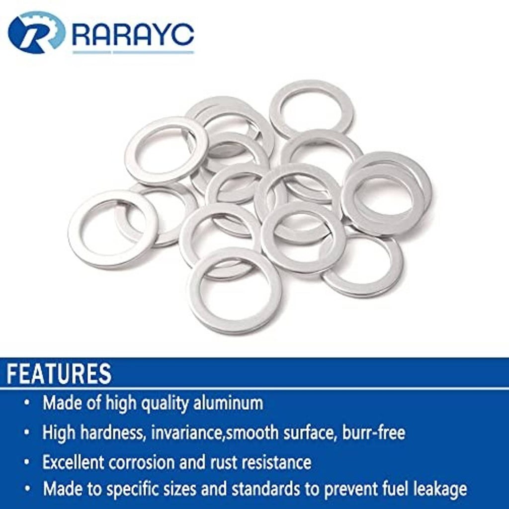 16-pack round aluminum drain plug crush washers, small metal sealing rings