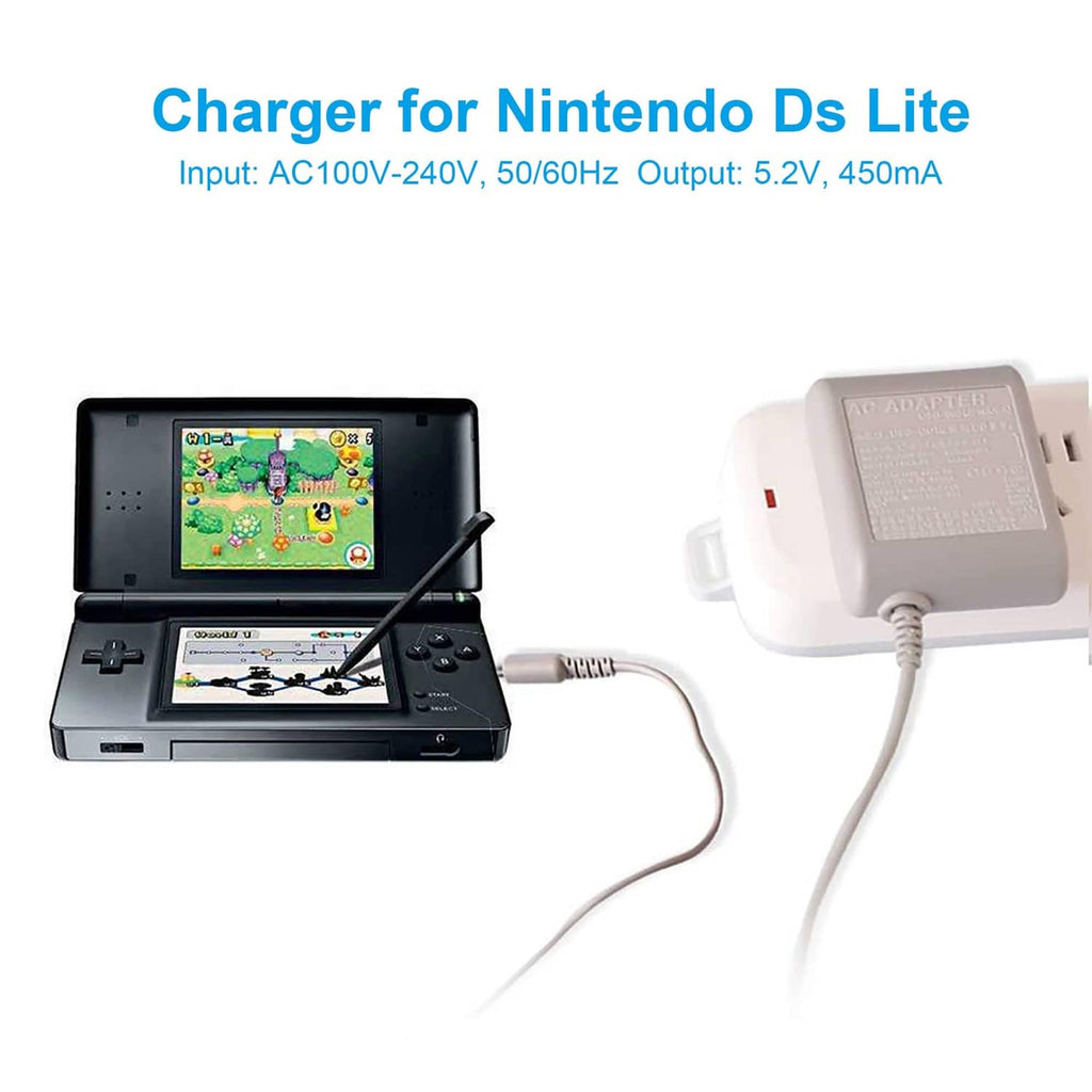 DS Lite AC charger adapter with power cable for charging