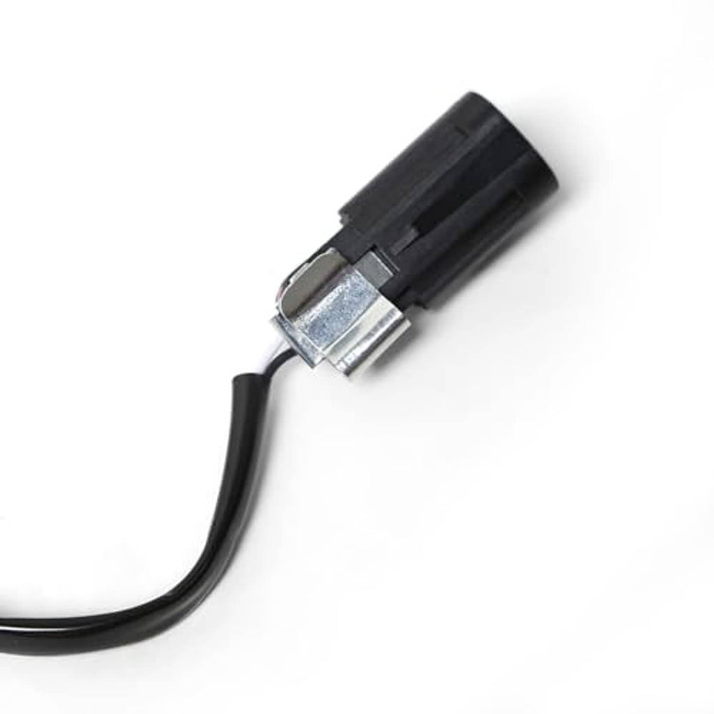 Brake light electrical connector pigtail with black housing and metal terminal