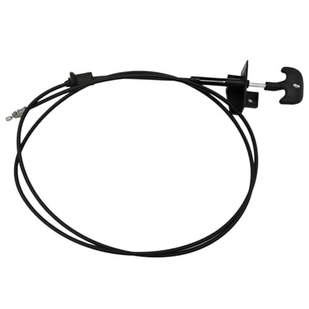 Hood release cable replacement with black cable and under-hood latch