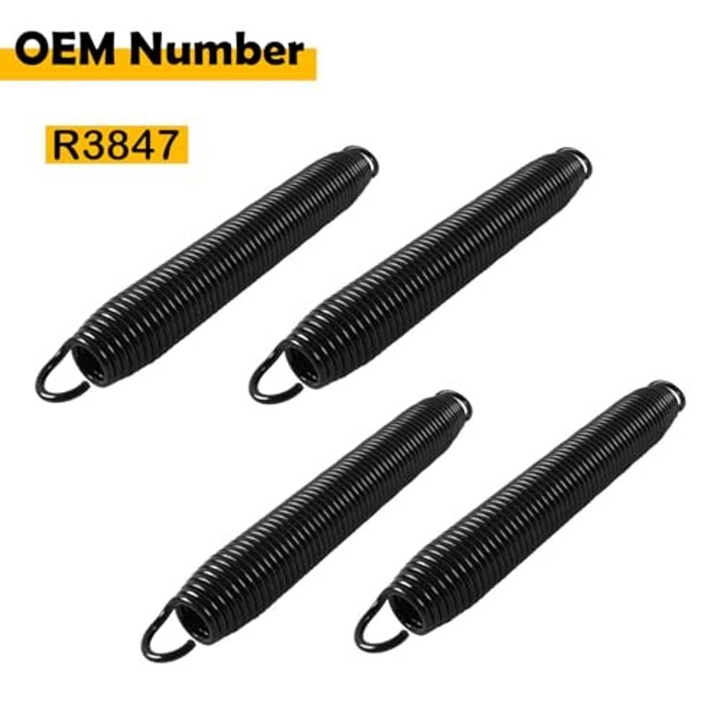 Replacement spring kit: four black coil springs with curved end hooks