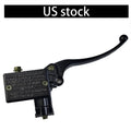 Black brake master cylinder with lever and mounting hardware